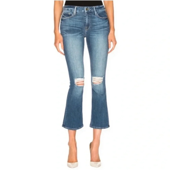 Frame Le Crop Mini Boot Jeans - Picture 1 of 12